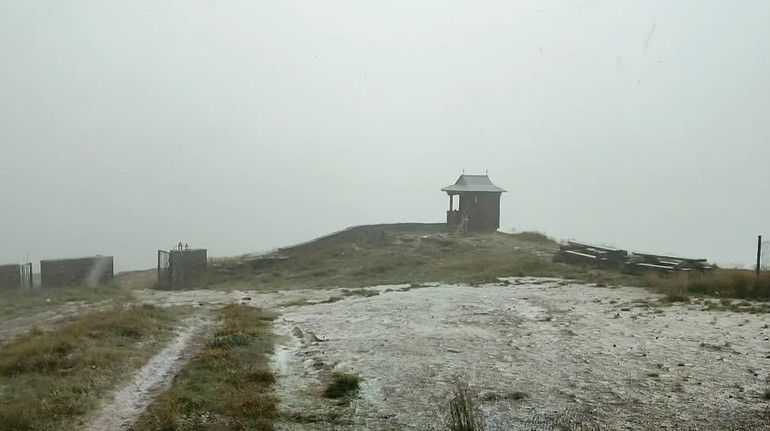 У Карпатах на День Незалежності випав перший сніг