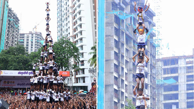 В Індії сотні людей збудували найвищу у світі живу піраміду заввишки у триповерховий будинок