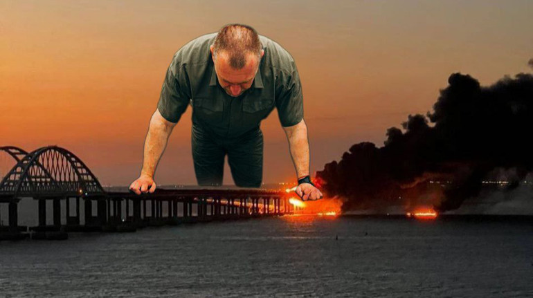 A selection of memes about the third strike of Ukraine on the Crimean Bridge