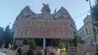 Сила картонок: популізм і протест під Театром Франка