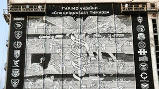 Зміїний, Крим, Бахмут: у Києві створили мурал про операції спецпідрозділу ГУР