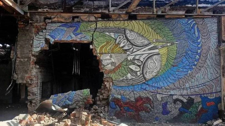 Частина мозаїки Боривітер вціліла в окупованому Маріуполі