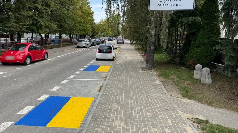 Спеціально для українців: у польському селі обурилися через синьо-жовті паркувальні ділянки
