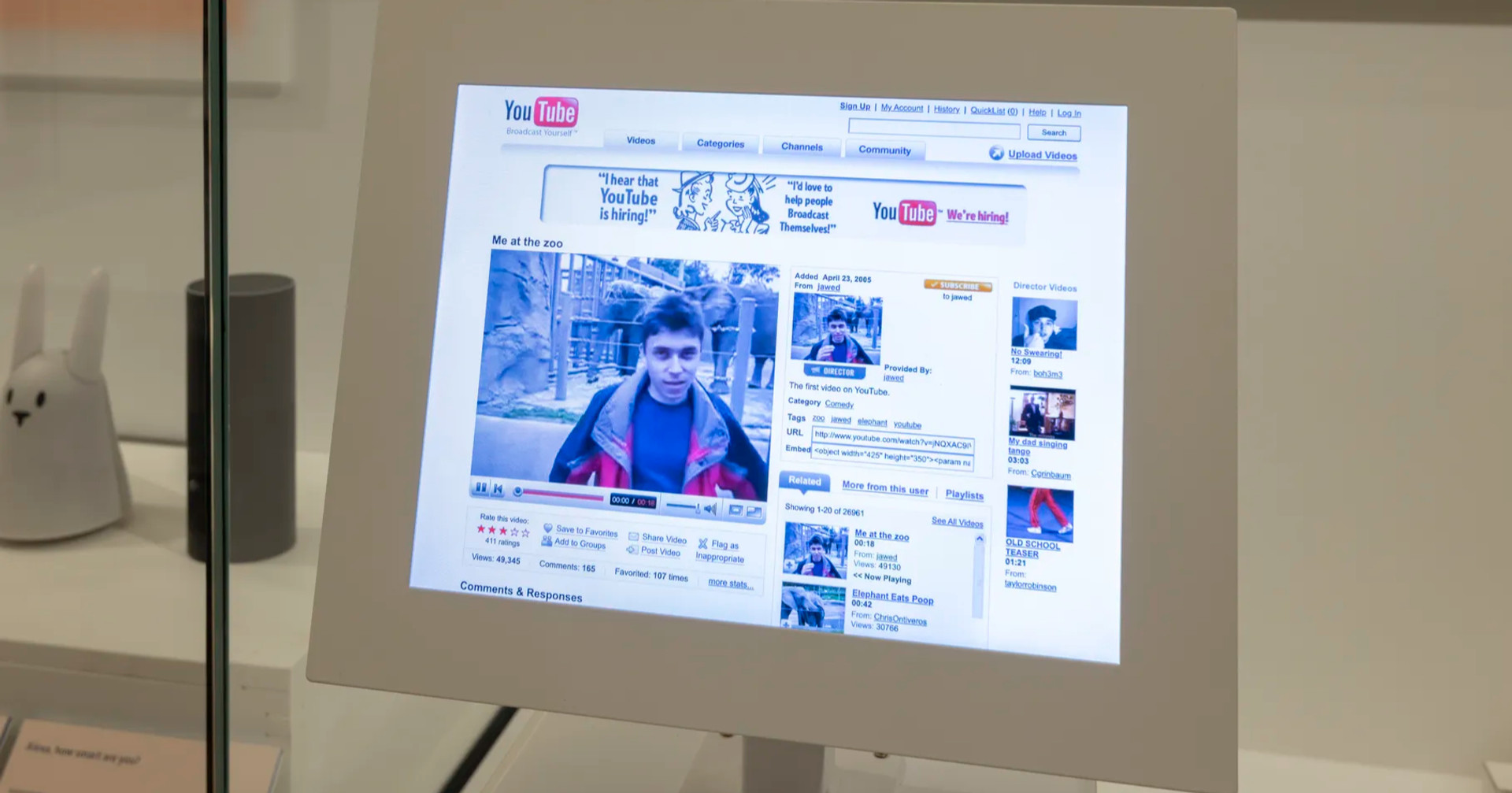 У Британії показали оригінальний вигляд YouTube 2006 року в музеї