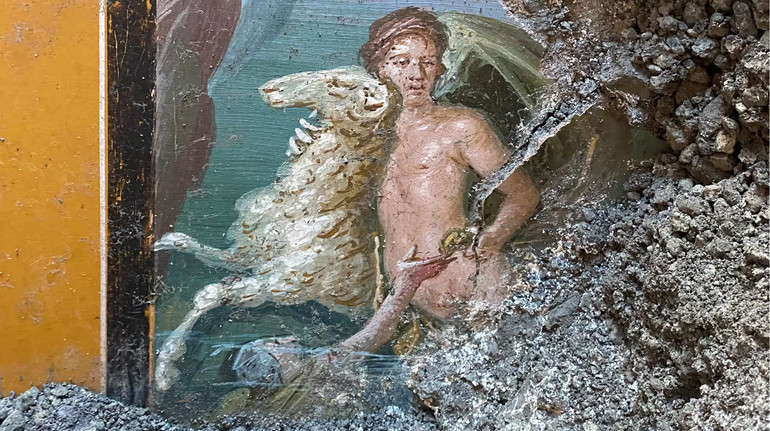 Археологи знайшли в Помпеях вишукану фреску: вона зображує міфологічну сцену