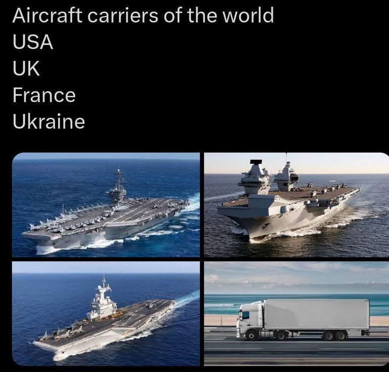 Перевізники літаків у світі: США, Британія, Франція, Україна