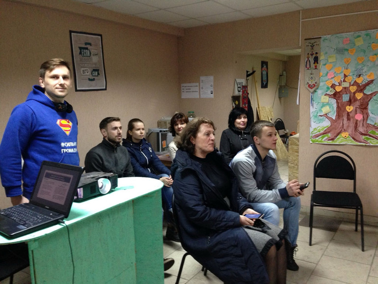 Олександр Цахнів на тренінгу Сильних громад