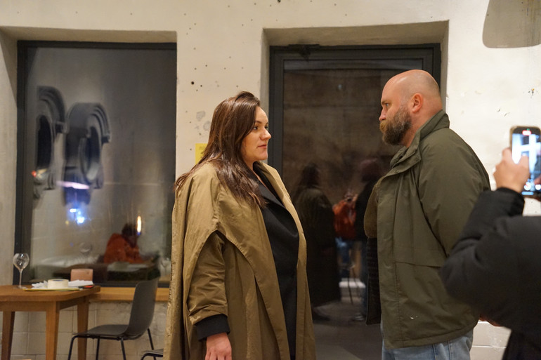 Тетяна Бережна зі співкуратором проєкту Українського павільйону на Венеційській бієнале Леонідом Марущаком