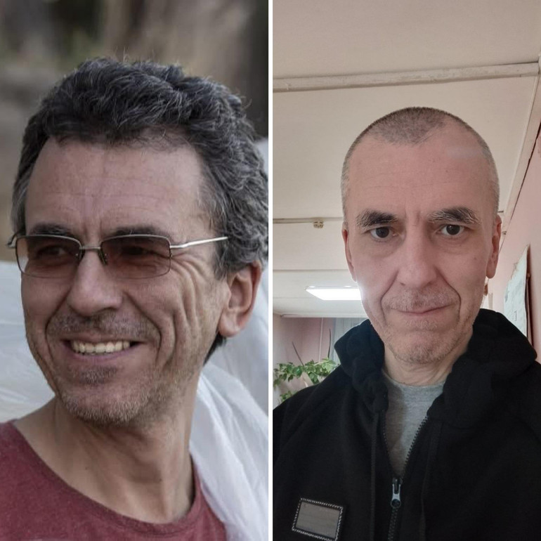 With the permission of the relatives, the mayor posted a photo of Sergius before and after captivity.