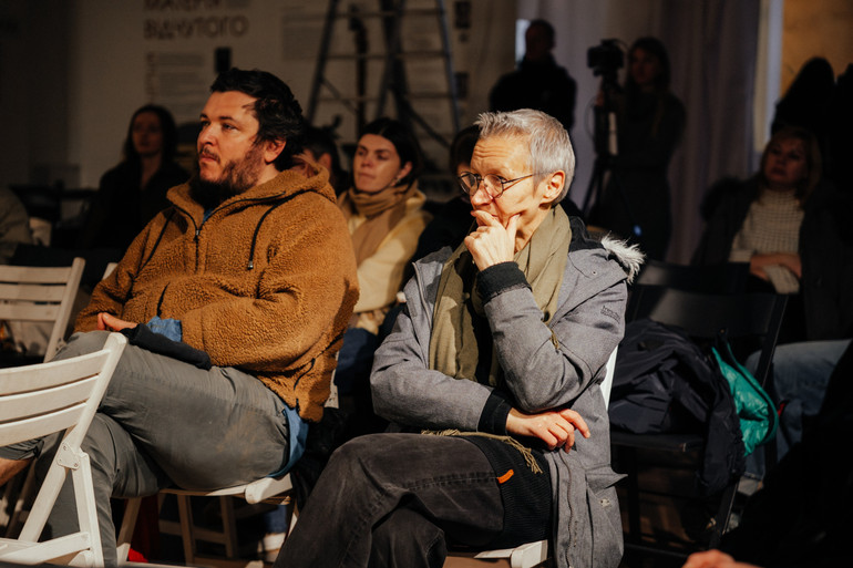 Станіслав Туріна та Лариса Венедіктова на воркшопі у Вінниці