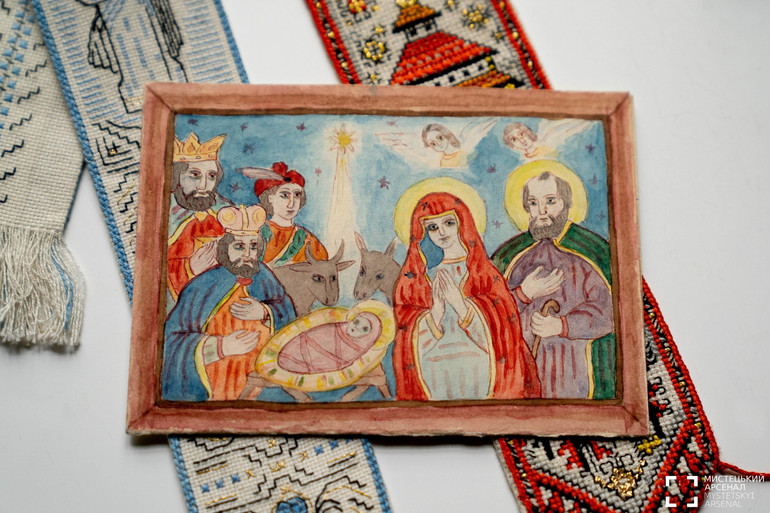 Різдвяна листівка, виготовлена політв’язнями мордовських таборів. 1970-і