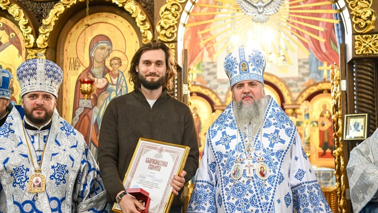 Вадим Яценко та Предстоятель Православної Церкви України Митрополит Епіфаній