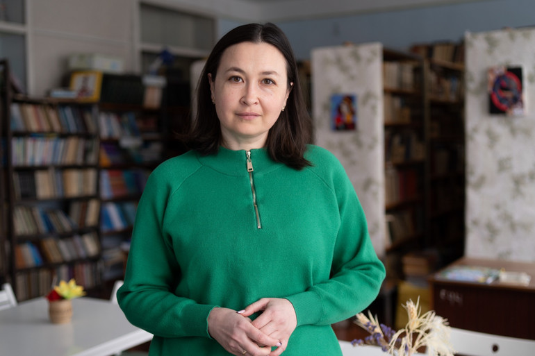 Юлія Гавріянова викладає історію у старшій школі деокупованого села Плоске на Київщині