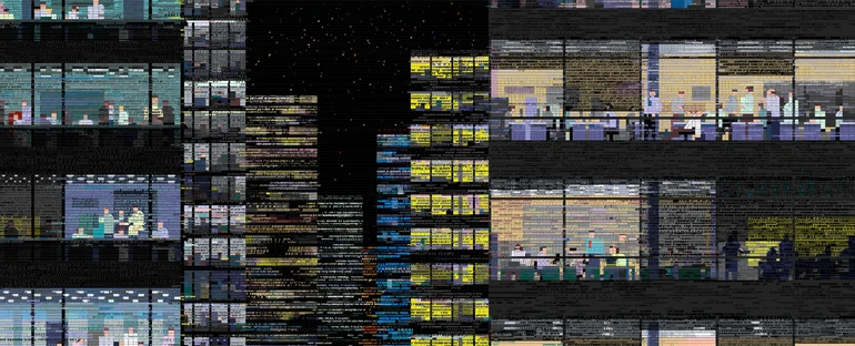 Олексій Сай, Shine з серії Excel-art, 2009. 140 х 345 см.