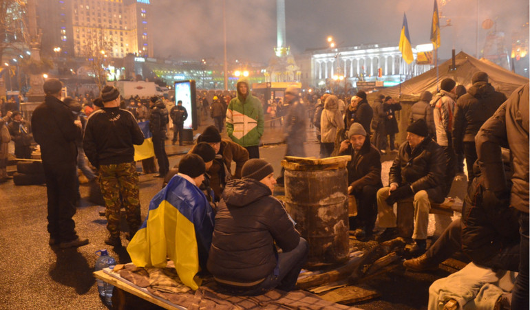 На Майдані Незалежності протестувальники розклали наметове містечко