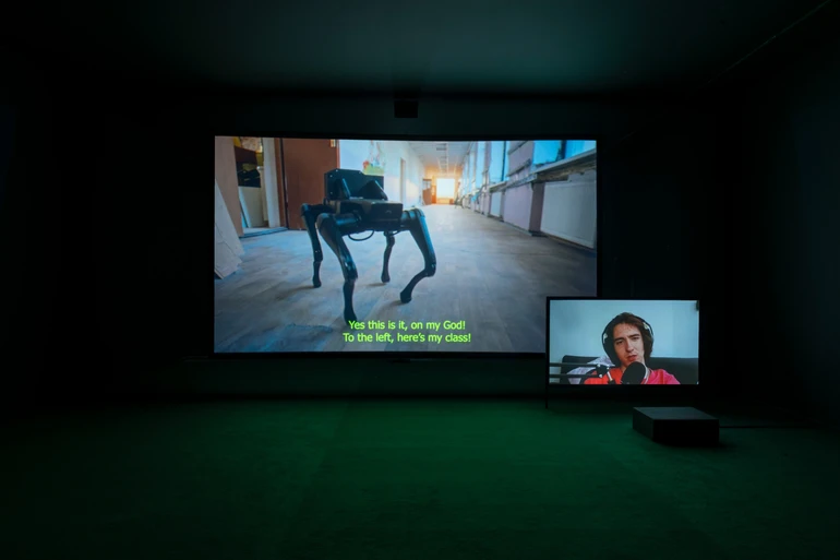 Роман Хімей та Ярема Малащук, «Відкритий світ», 2025, двоканальне відео. «Радість», 2026. PinchukArtCentre.