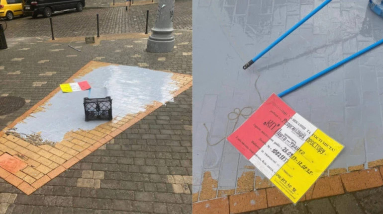 Тінь Олександра Пушкіна залили сірою фарбою в Одесі