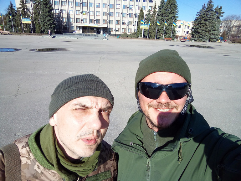 Ярослав і Василь Панченко у Слов’янську. Березень, 2023-го