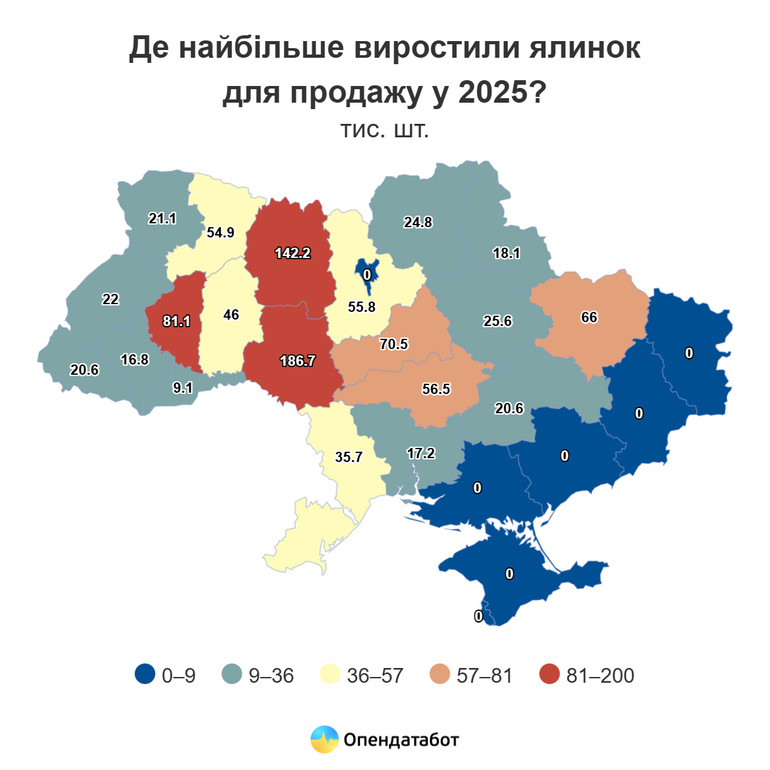 Скільки ялинок виростили в Україні