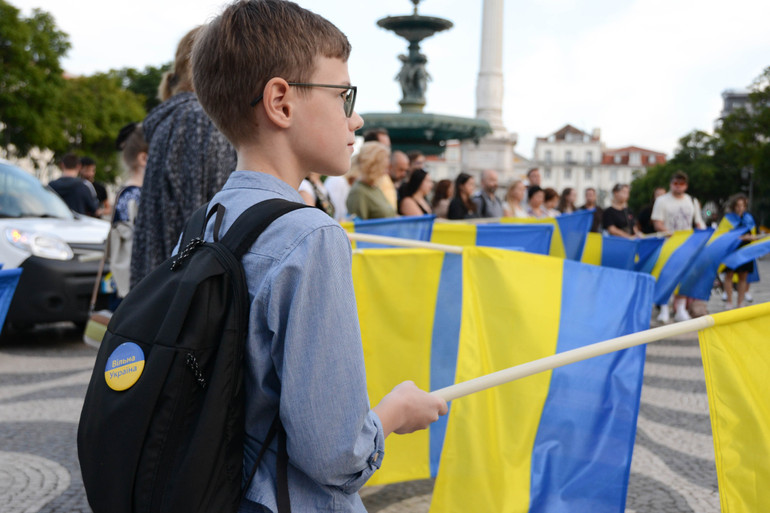 Юні учасники акції на підтримку України