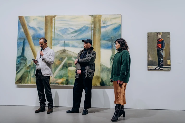 Нікіта Кадан на відкритті виставки у Львові