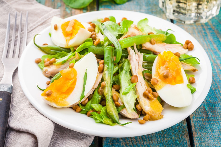chicken and lentils
