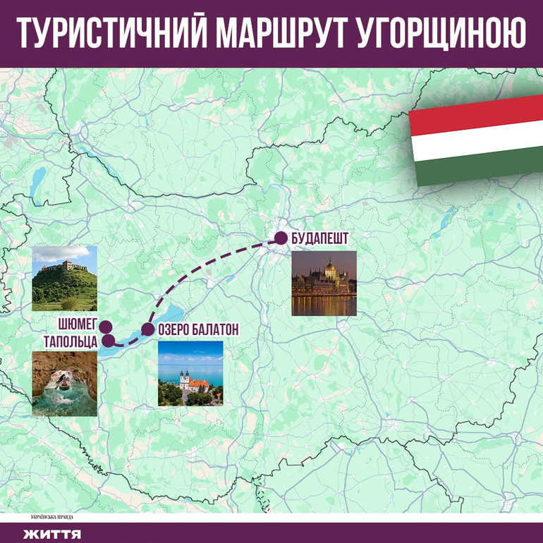 Туристичний маршрут Угорщиною