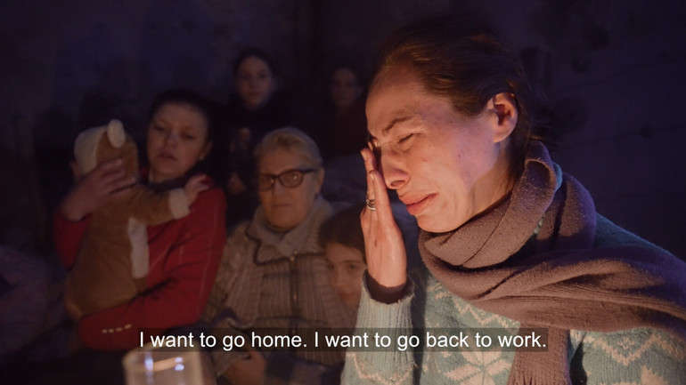 A frame from the film 20 days in Mariupol