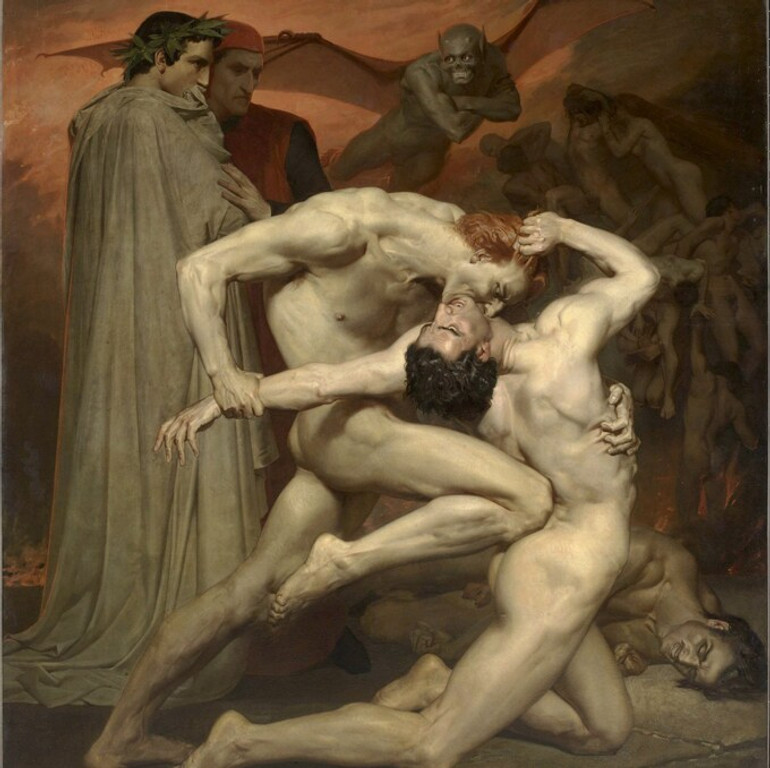 Dante and Virgil in Hell, artist William-Adolphe Bouguereau.