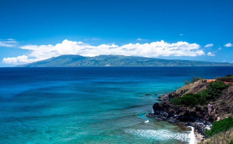 The ocean off the coast of Hawaii.
