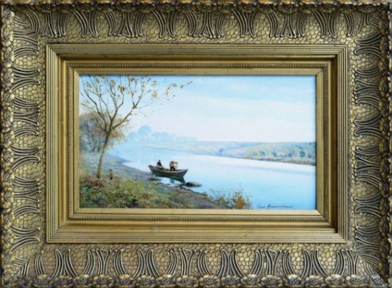Сергій Васильківський (1854-1917) Туманний ранок, кін. ХІХ ст.
Картон, олія
20 х 33,5 см