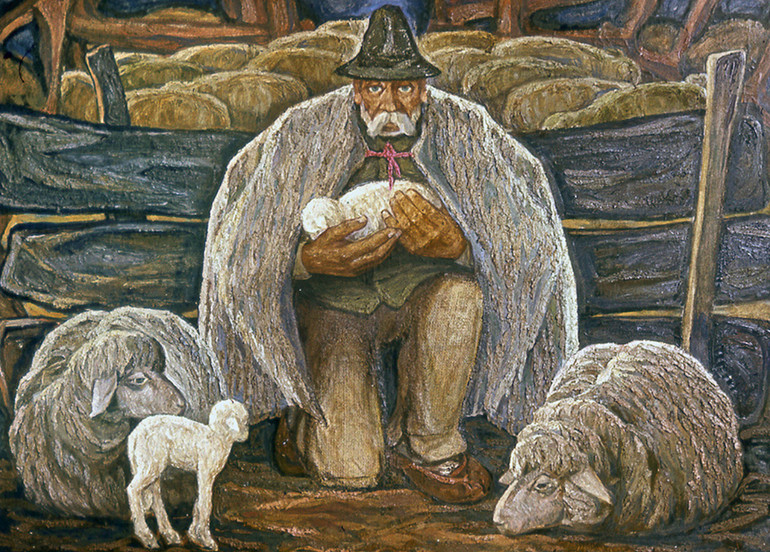 Володимир Микита Ягнятко». Полотно, олія, колаж. 1969 рік.