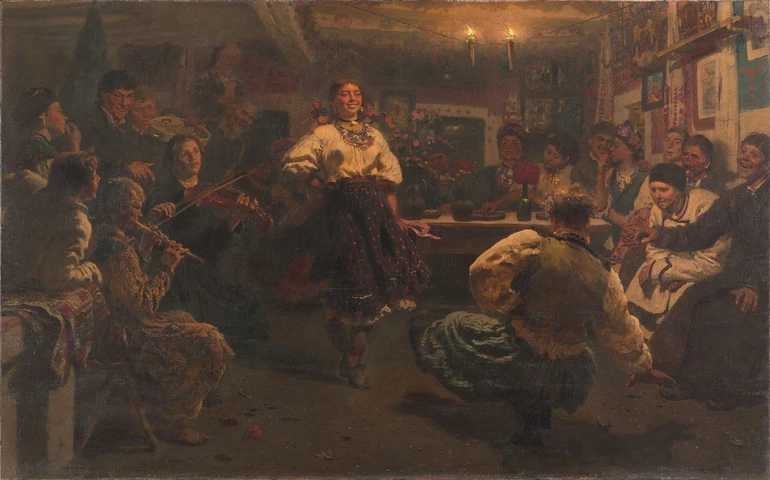 Ілля Рєпін, Вечорниці, олія на полотні, 1881
