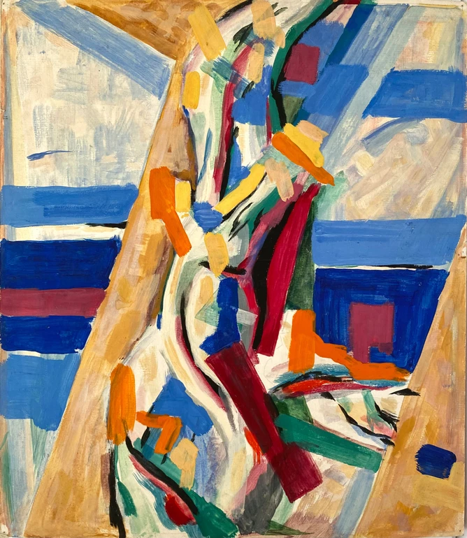 Григорій Гавриленко, розробка мотиву Зняття з хреста, 1960-ті рр., картон, гуаш, 36,7х31,8 см