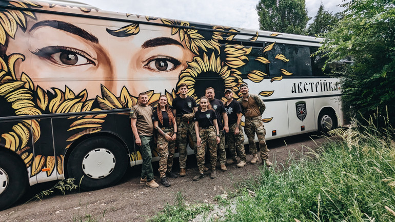 Bus for the evacuation of Austria