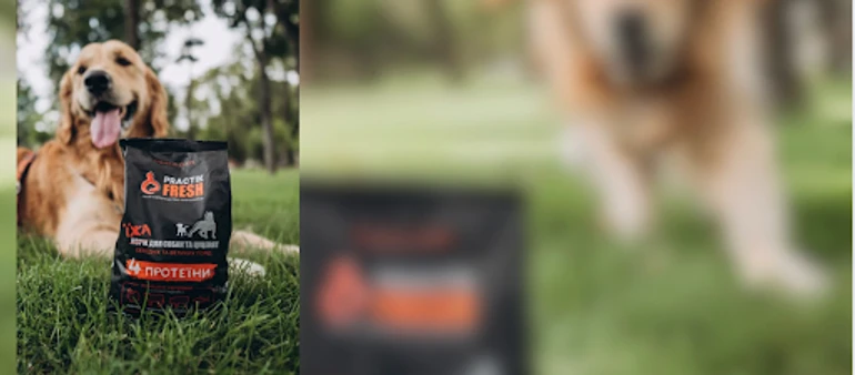 Їжа для собак середніх і великих порід та цуценят 4 протеїни Practik Fresh