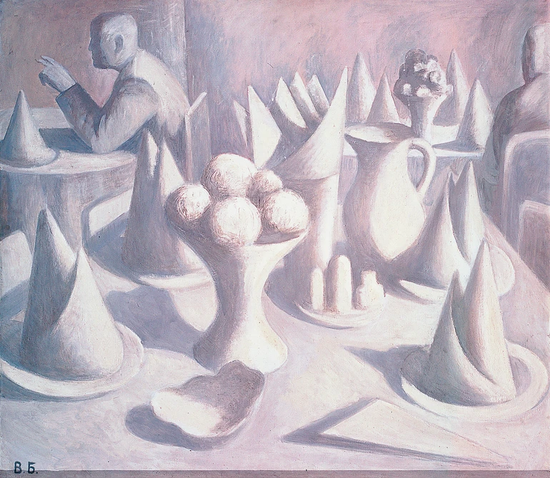 Володимир Будніков. Білий натюрморт, живопис, 1973