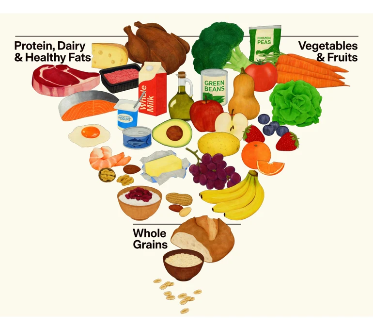 Нова піраміда з рекомендацій щодо харчування у США