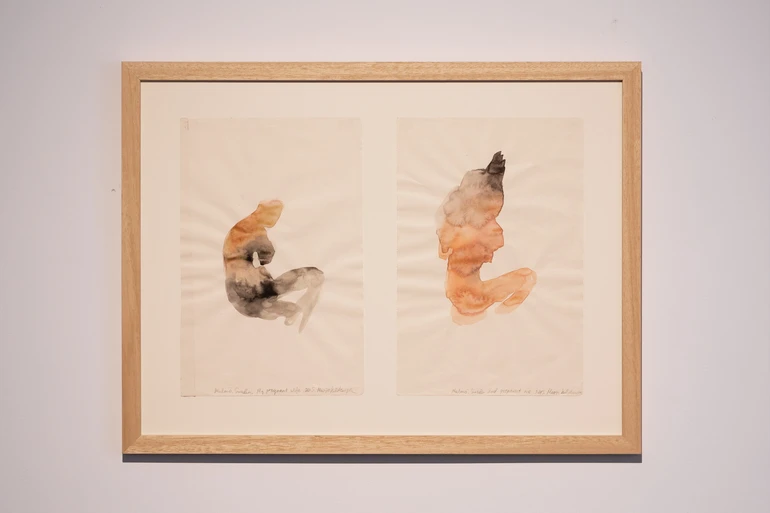 Марія Куліковська, «Моя вагітна дружина з вагітною мною», 2015. «Не питаючи дозволу», 2026. PinchukArtCentre.