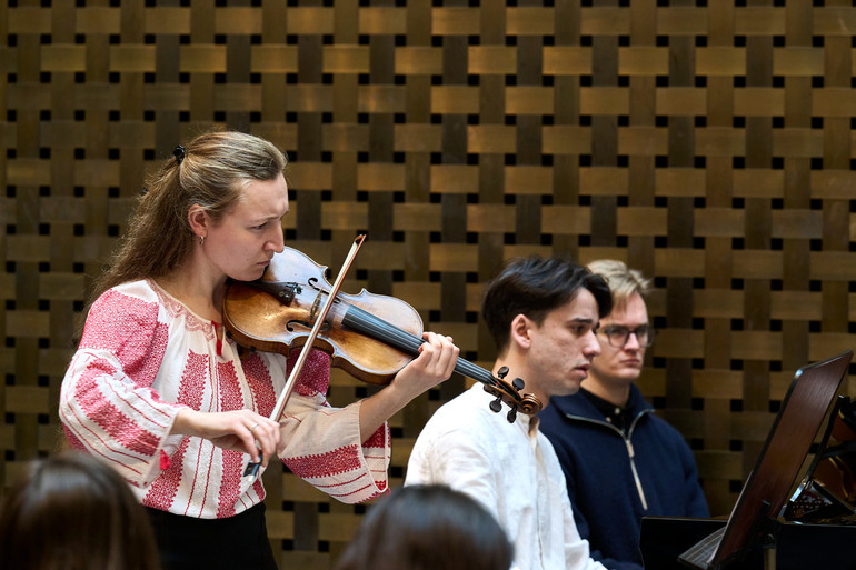 Violinist Sofia Kolupov and pianist Francisco Willara