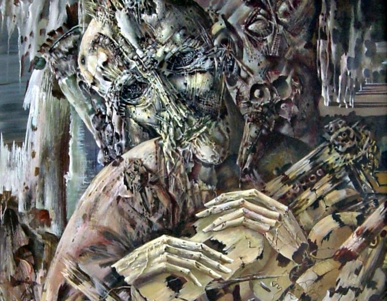 Фрагмент роботи Івана Марчука Враження від вибуху на ЧАЕС, 1986