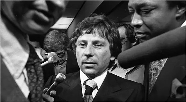 Polanski in court in 1977 before fleeing the US