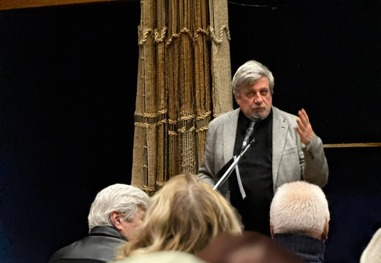 Сергій Тримбач на презентації книжки в Будинку кіно