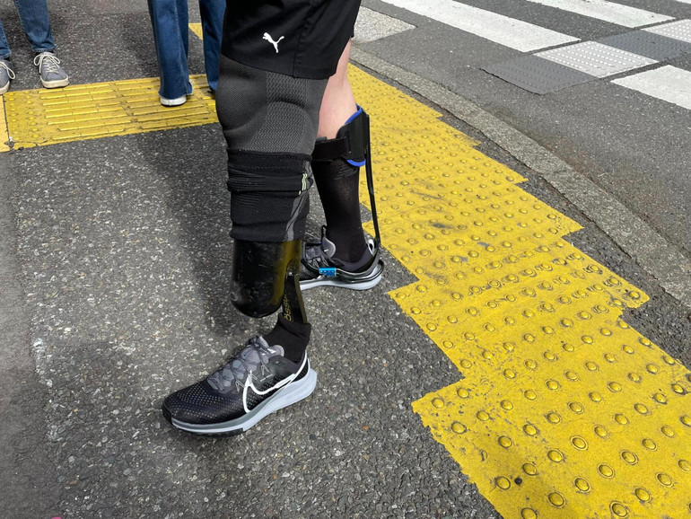 A veteran ran a marathon in Tokyo