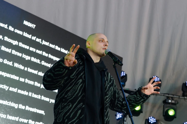 Олександр Кудь, військовий, співзасновник LitSlamUA та один із фіналістів міжнародного відбору