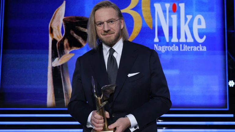 Щепан Твардох під час нагородження премією Ніке