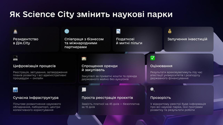 Проєкт реформи наукових парків