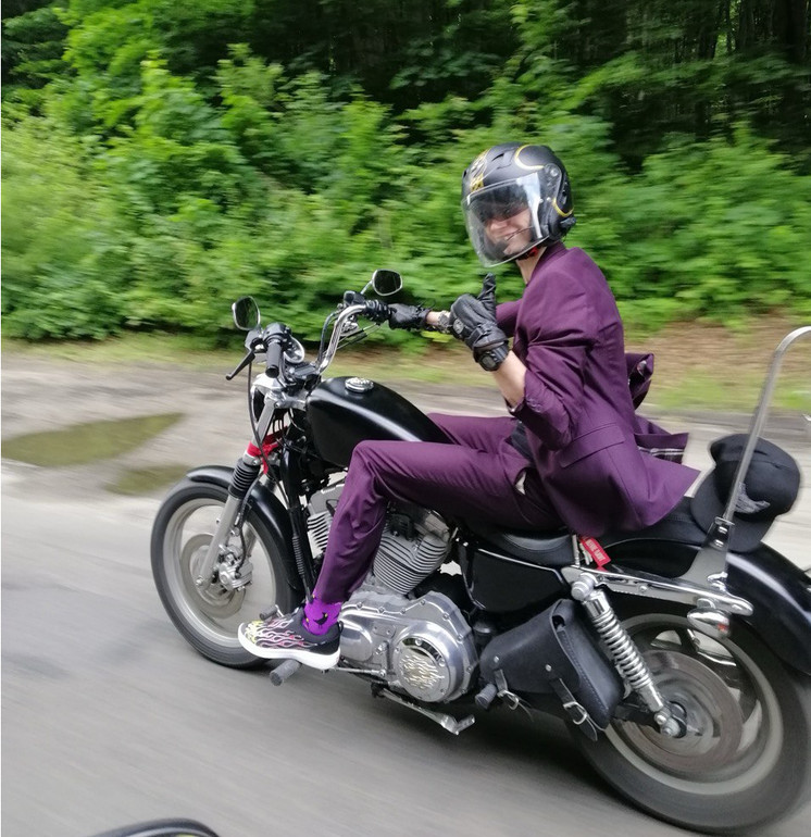 Vasilko with his motorcycle