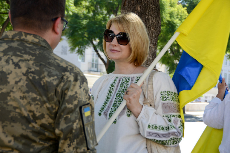 Пані посол на акції у підтримку України