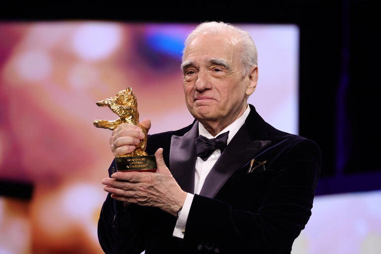 Martin Scorsese with the honorary Golden Bear